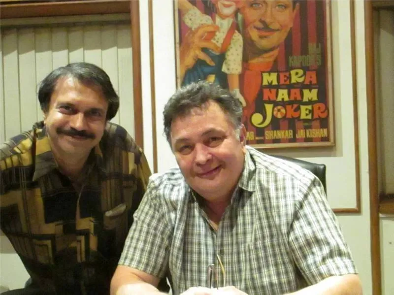 Rishi Kapoor (right) with Chaitanya Padukone at the R.K.Studios