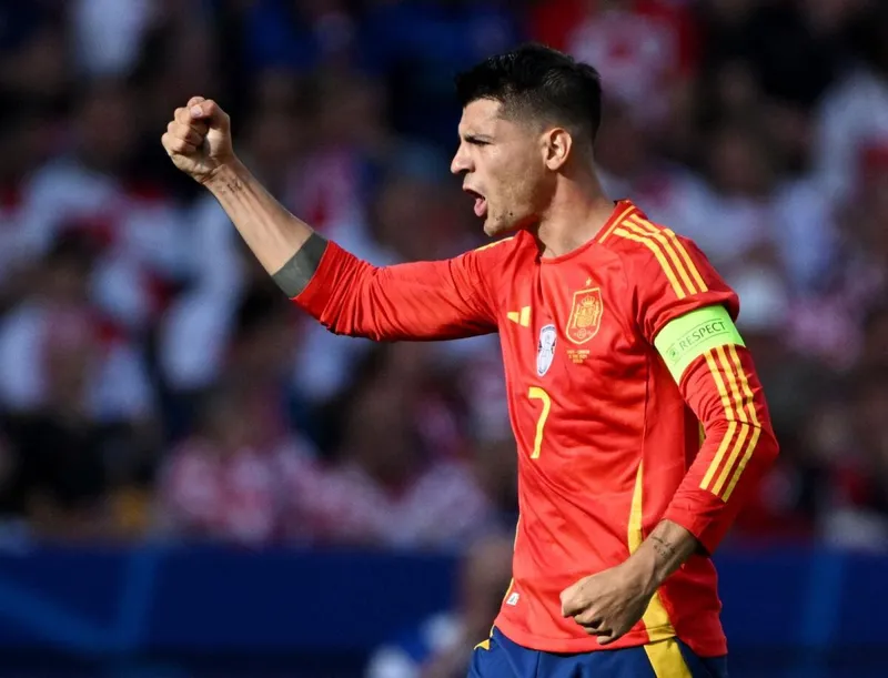 Alvaro Morata scored his seventh goal in the 2024 edition of Euros