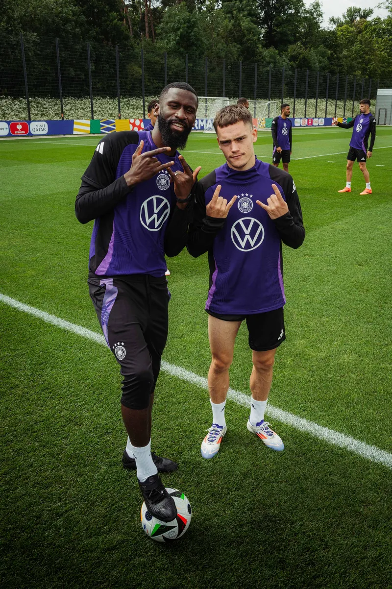 Spain vs Germany: Rudiger and Wirtz in the practice session ahead of the game against Spain