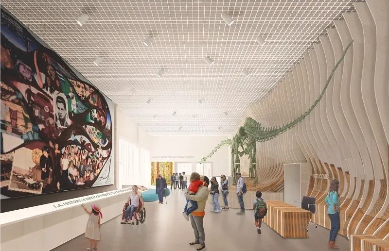 NHM COMMONS JUDITH PERLSTEIN WELCOME CENTER LOOKING WEST