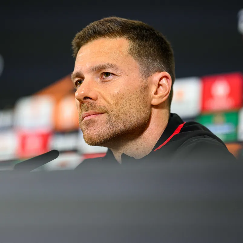 Xabi Alonso in the pre-match press conference