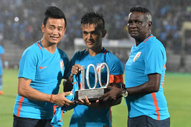 Sunil Chhetri's 100th appearance for India