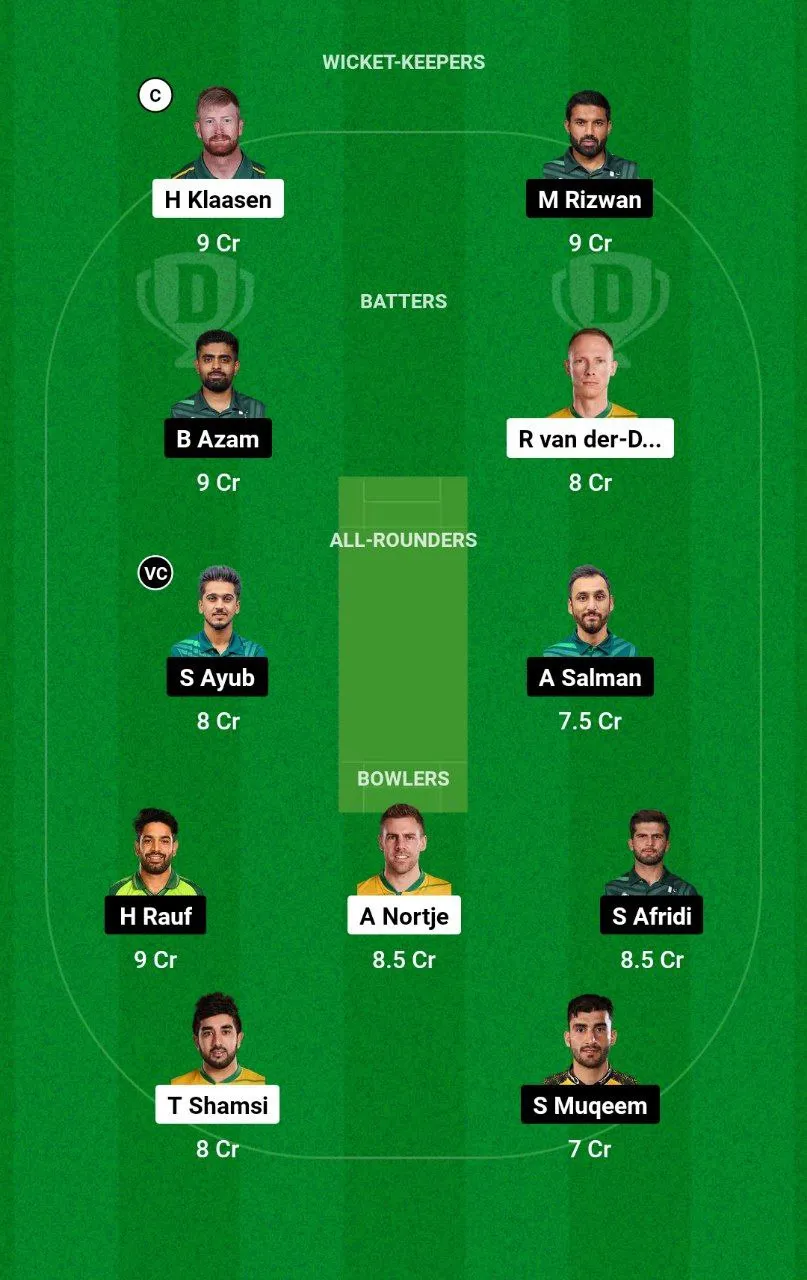 SA vs PAK 1st T20I