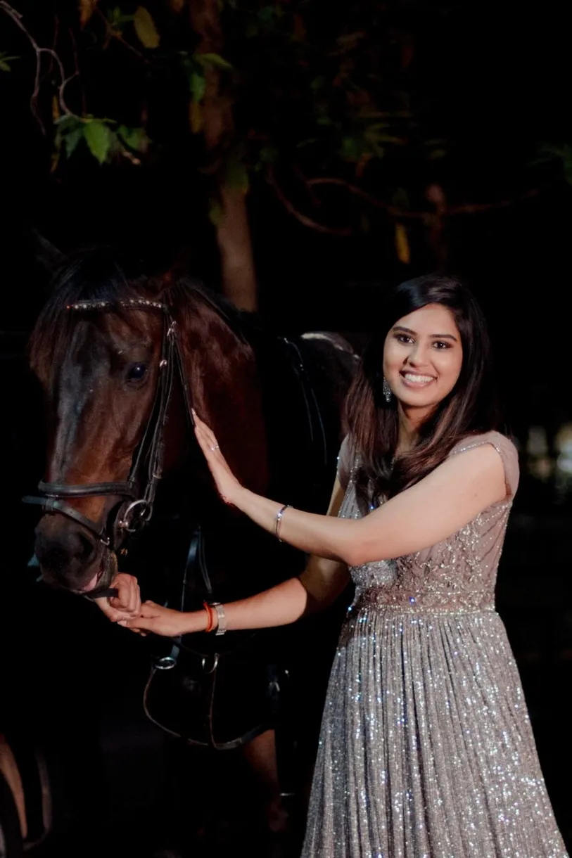 Megna Jain with Horse