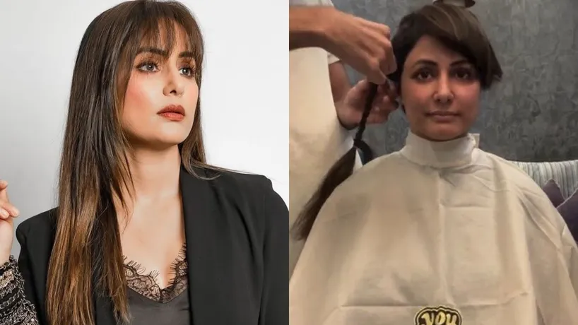 कैंसर का दर्द...कीमो के बाद हिना खान ने खुद काटे बाल, बेटी का हाल देख रोती  रहीं मां - Yeh rishta kya kehlata hai actress hina khan cuts long hair  short mother