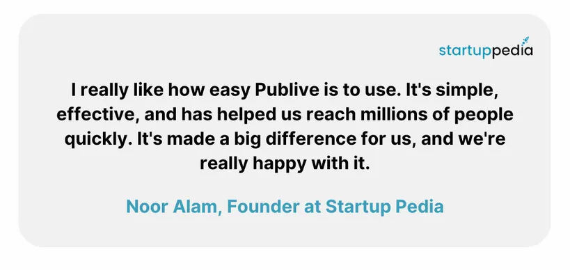 Testimonial Startuppedia 