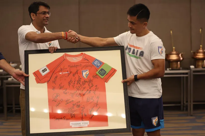 Sunil Chhetri holds the record of making most appearances for the Indian National football team