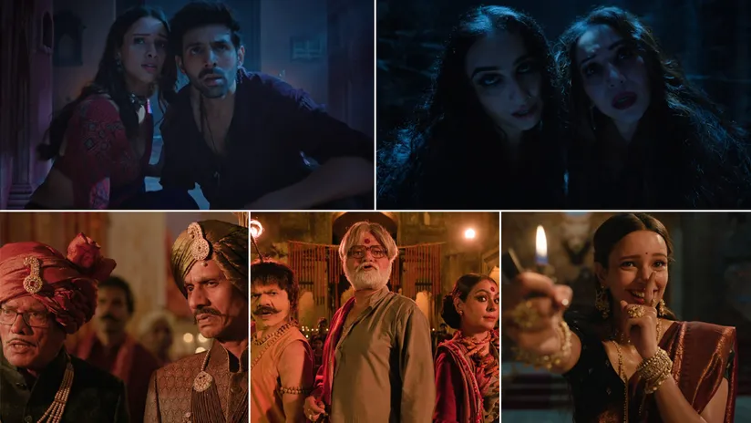 Bhool Bhulaiyaa 3' Trailer: Vidya Balan or Madhuri Dixit – Who Is the Real  Manjulika? Kartik Aaryan's Rooh Baba Tries To Solve Spooky Mystery While  Sharing Kisses With Triptii Dimri (Watch Video) |