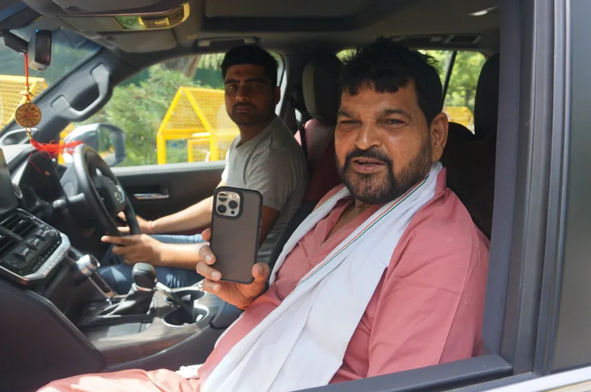 BJP MP and Wrestling Federation of India (WFI) chief Brij Bhushan Sharan Singh at his residence, in New Delhi
