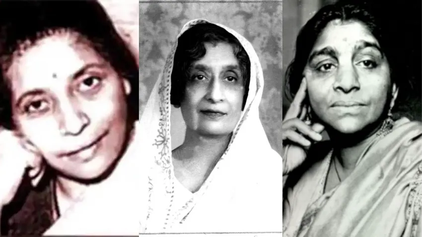 Renuka Ray, Amrit Kaur, Sarojini Naidu