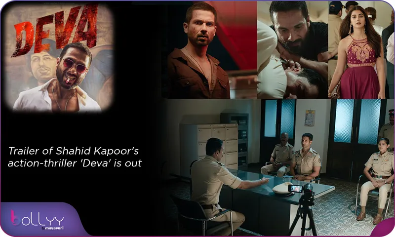Trailer of Shahid Kapoor's action-thriller 'Deva' is out
