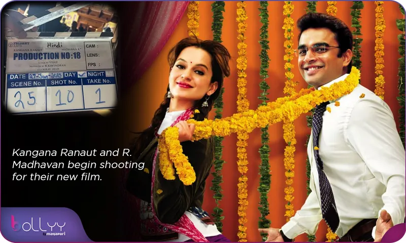Kangana Ranaut and R. Madhavan begin shooting for their new film.