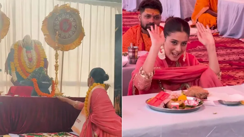 Isha Malviya Visits Shiv Temple in Mumbai on Mahashivratri, Performs Hawan