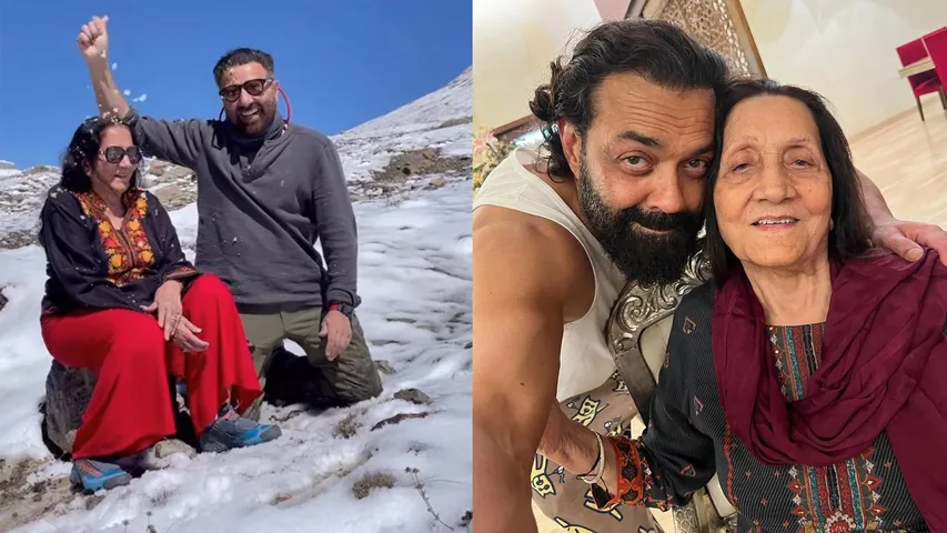 Deol brothers showered love on their mother on Mother's Day