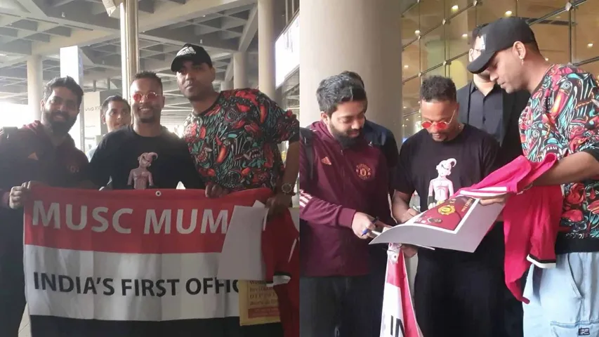 Football Legend Patrice Evra Arrives in Mumbai