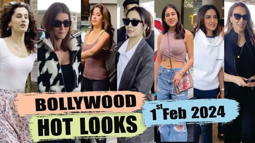 Kriti, Sara, Taapsee, Malaika & Others celebs Spotted on 1st Feb 2024