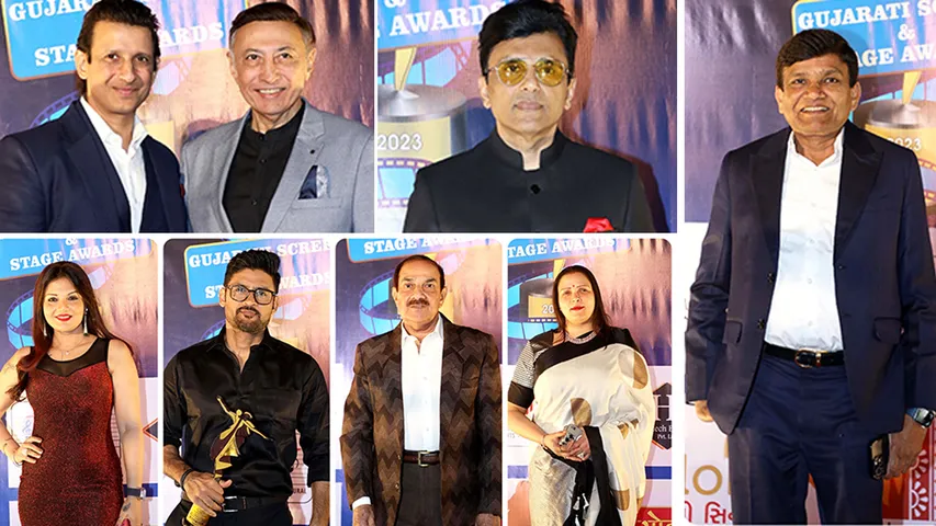 Sharman Joshi, Deepshikha Nagpal, Manav Gohil, Arjan Bajwa, Jayantilal Gada at the 21st Transmedia Gujarati Screen and Stage Awards