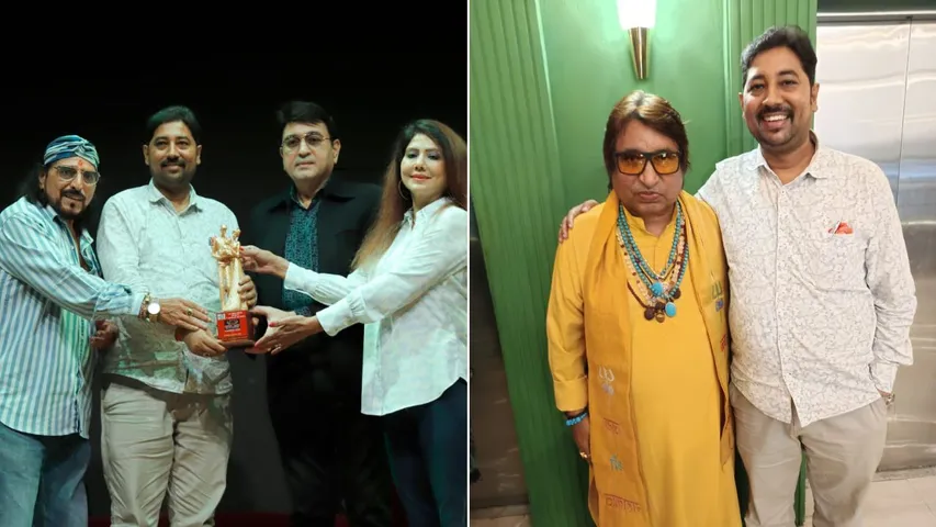 Dr Krishna Chouhan honored by ACP Sanjay Patil and actress Tina Ghai