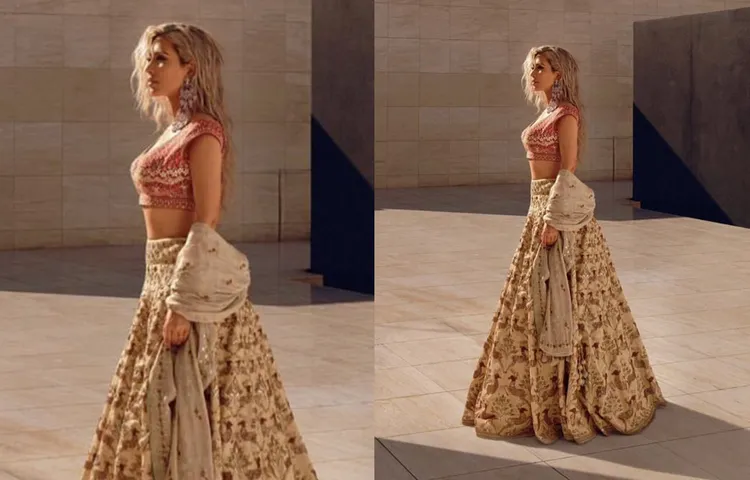 KIM KARDASHIAN LOOKS LIKE AN INDIAN PRINCESS IN THIS ANITA DONGRE LEHENGA