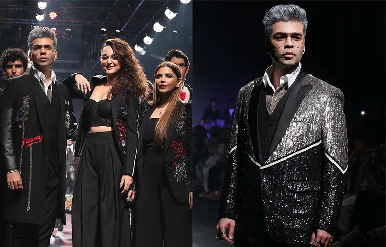 KARAN JOHAR'S FUNKY HAIRDO STEALS THE SHOW AT LAKME FASHION WEEK 2018