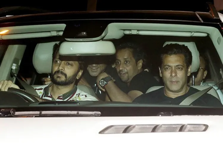 SALMAN KHAN AND RACE 3 TEAM PARTIES WITH SAQIB SALEEM ON HIS BIRTHDAY