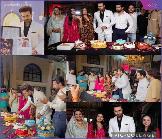 Actor Vivian Dsena’s Birthday celebration on the set of Ravie Dubey and Sargun Mehta’s  Udaariyaan