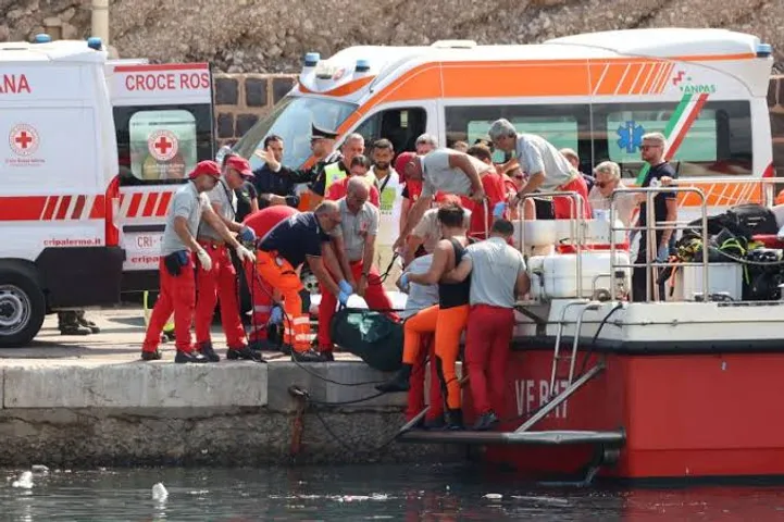 One dead, six missing as luxury yacht capsizes off Sicily