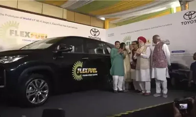 Union Minister Nitin Gadkari launches world's first 100% Ethanol-fueled car in New Delhi