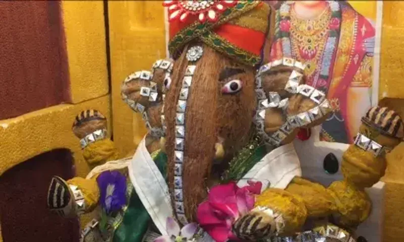 Vadodara youth made Ganesha idol with dry fruits and coconut