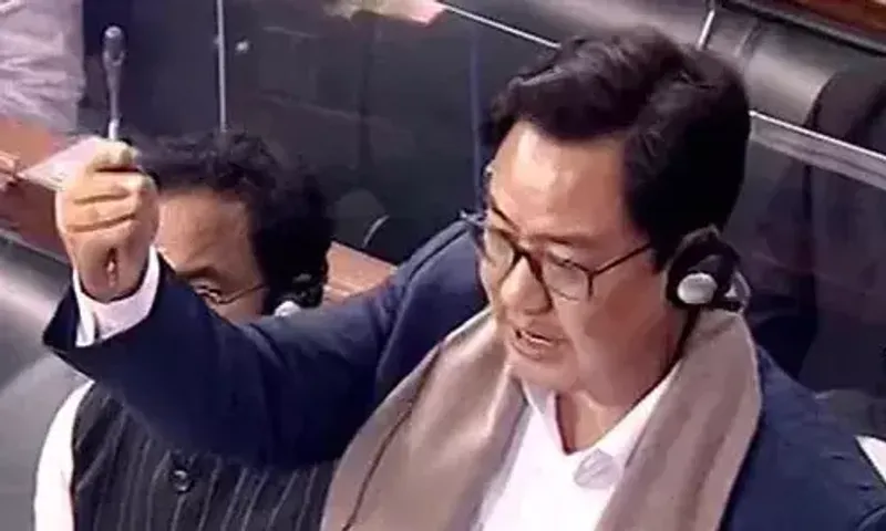 Kiren Rijiju today introduced the Election Amendment Bill 2021 in the Lok Sabha