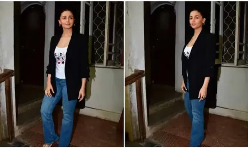 Alia Bhatt steps out in casual ensemble, oversized blazer