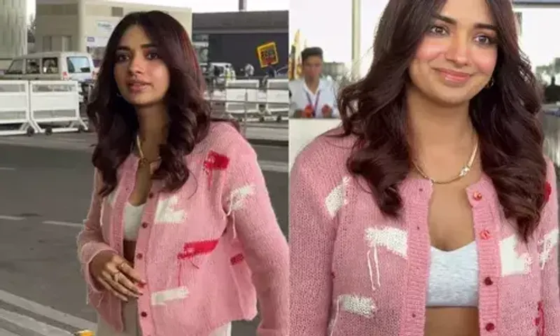 Jiya Shankar turns airport into her own fashion runway