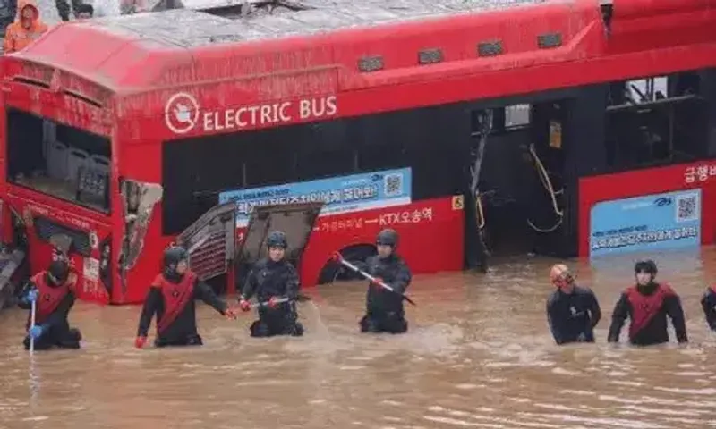 Nine bodies recovered from flooded underpass in South Korea