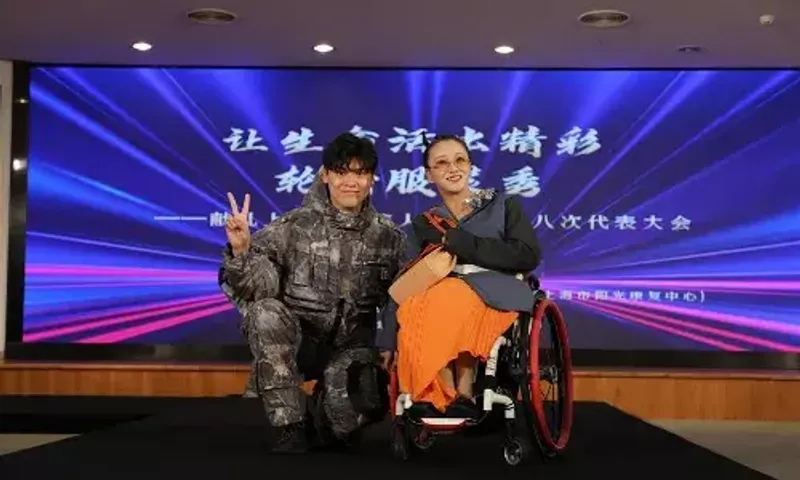 Wheelchair-bound models hit the ramp in a unique fashion show