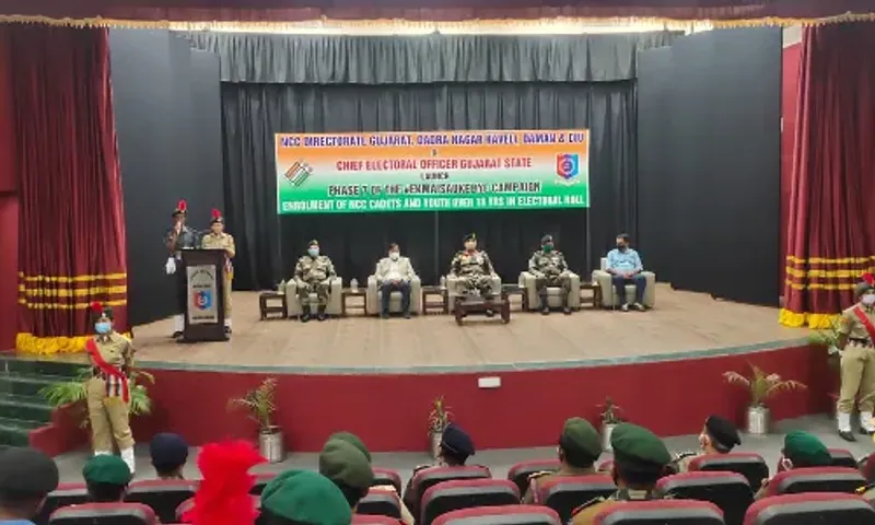 Major General Arvind Kapoor ADG Director NCC Directorate Gujarat launched 7th Phase of NCC campaign #EkMaiSauKeLiye