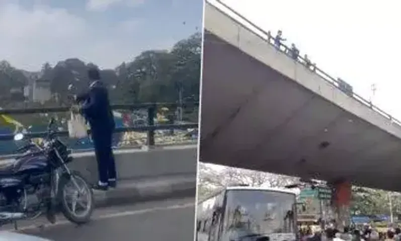 It’s raining money in Bengaluru: Man throws bank notes off flyover