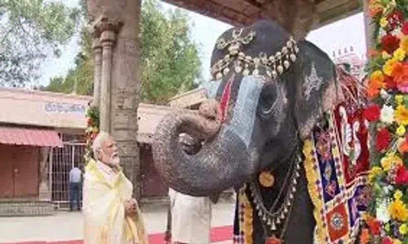 PM Narendra Modi offers prayers at Sri Ranganathaswamy temple, Tiruchirapalli