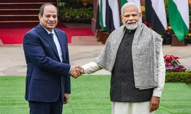 PM Modi holds talks with President of Egypt Abdel Fattah El-Sisi in New Delhi