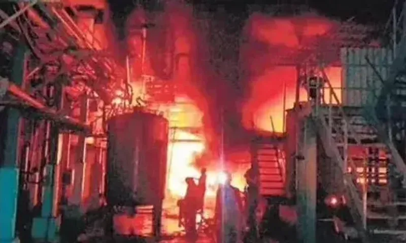 6 Killed, over 10 injured in a fire at a chemical factory in Andhra Pradesh