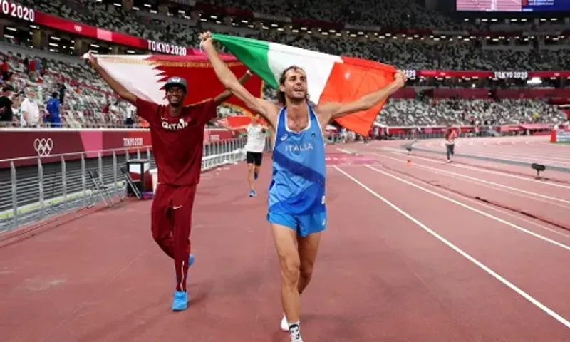 Tokyo Olympics: Italy's Tamberi and Qatar's Barshim, shares high jump gold