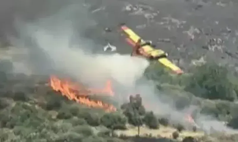 Plane crashes in Greece while fighting wildfire, both pilots dead