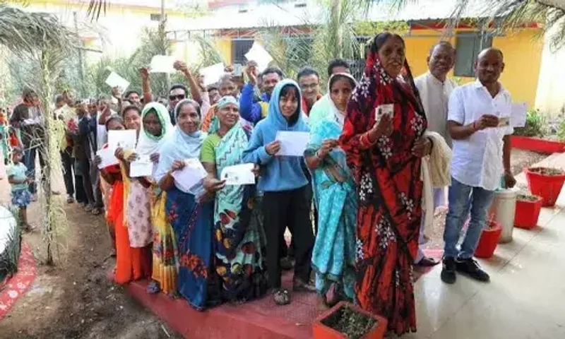 Voting underway for single phase Assembly Elections in Madhya Pradesh & second and final phase in Chhattisgarh