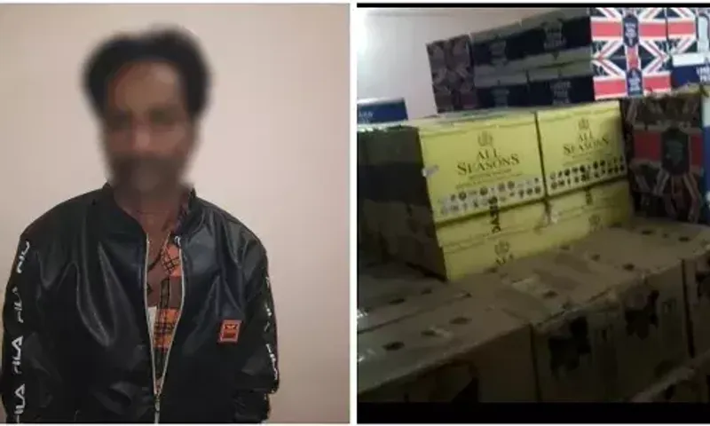 Vadodara rural local crime branch caught 14.76 lakhs IMFL ordered by notorious bootlegger of Ratanpur village in district