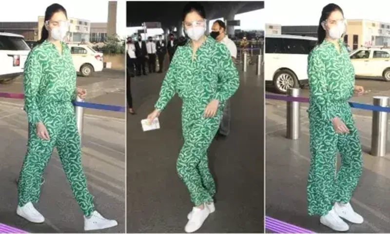 Katrina Kaif's comfy look at the airport in cool co-ordinates proves green is the new black