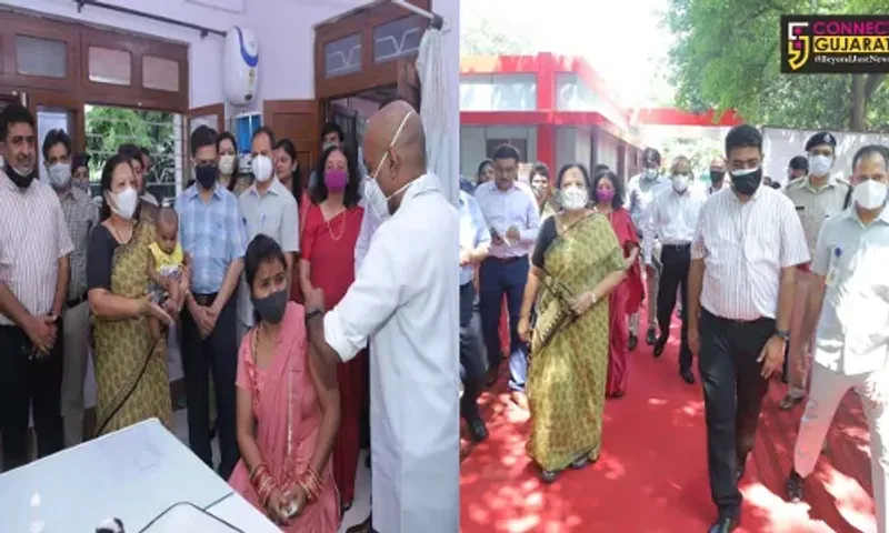 MoSR Visits Vaccination Centre at SP Marg Health Unit