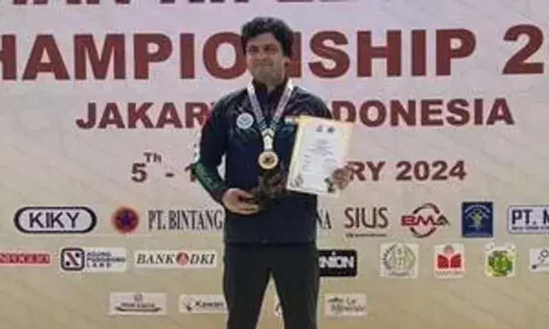 India’s Yogesh Singh wins gold medal in men’s 25m standard pistol event at Asian Shooting Championships, Jakarta