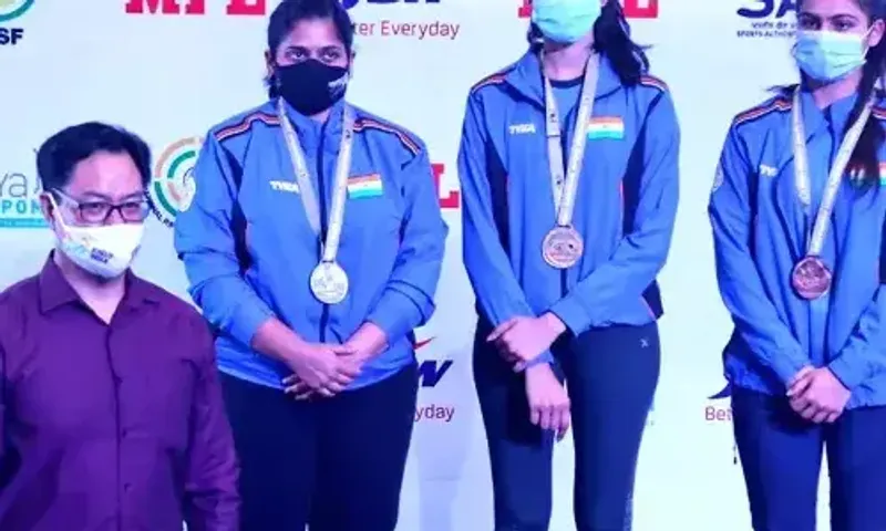 ISSF World Cup: Indian women's 25m pistol team bags Gold medal in Egypt