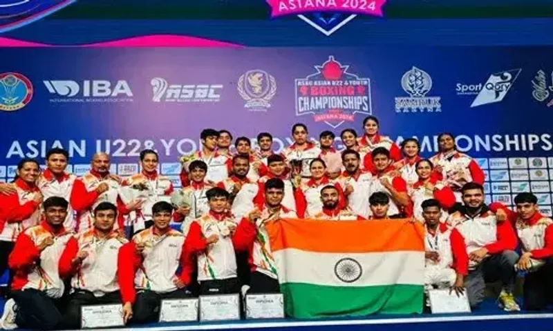 Indian contingent bags 43 medals at ASBC Asian U-22 and Youth Boxing Championships in Astana, Kazakhstan