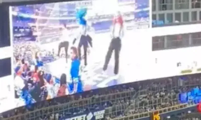 Mascots dance to Naatu Naatu during baseball game in Toronto