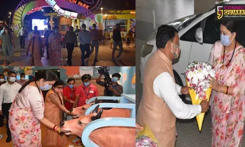 Union Minister for Women and Child Development Smriti Irani visited the Statue of Unity